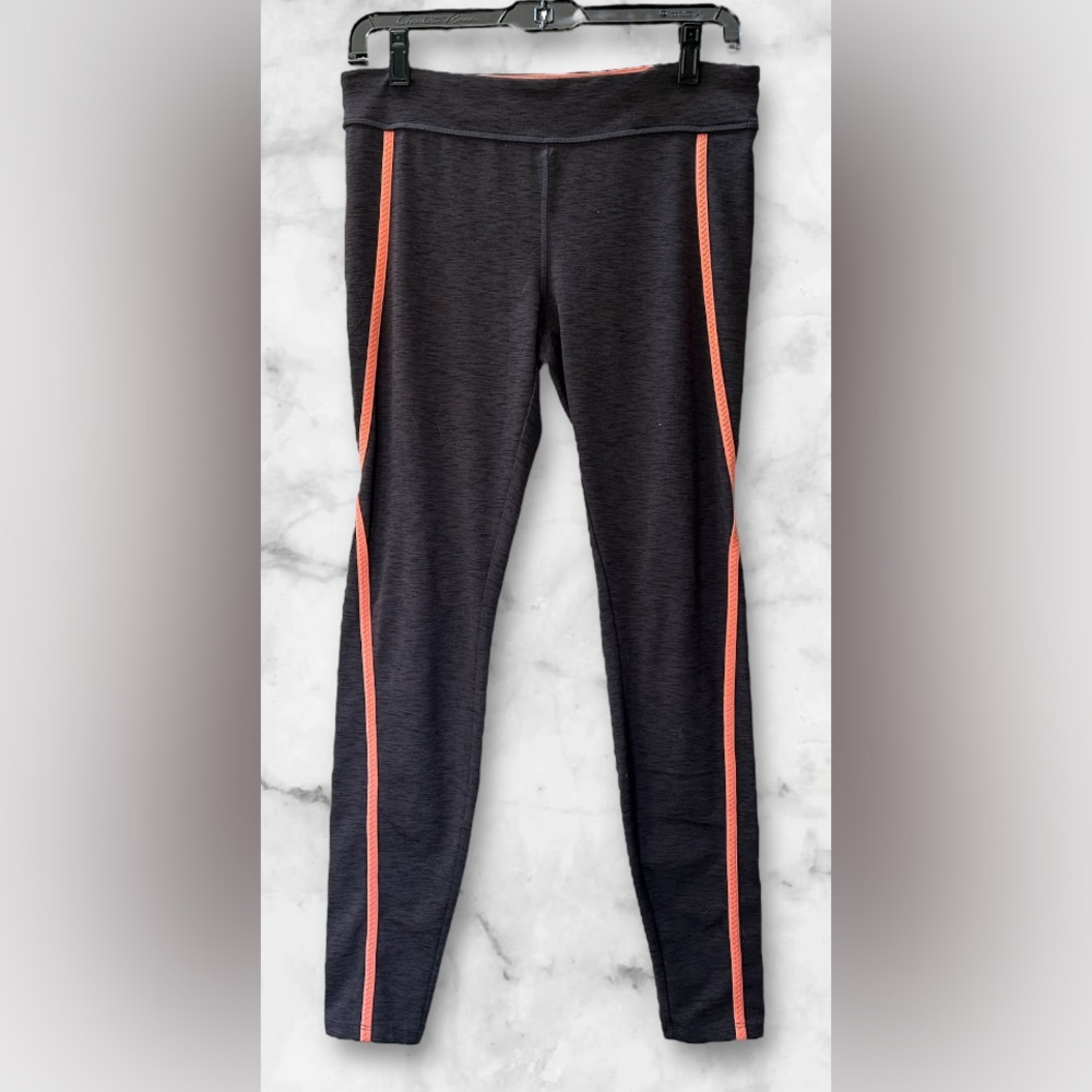 Forever 21 Leggings Gray with Peach Stripes Size Large
